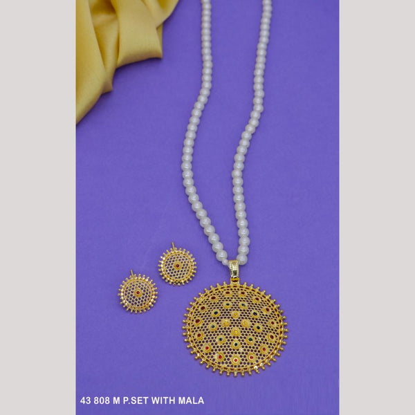 Mahavir Gold Chain Pendant Set