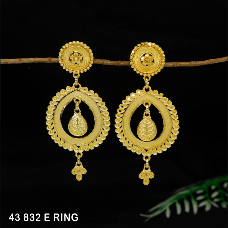 Mahavir Gold Plated Dangler Earrings