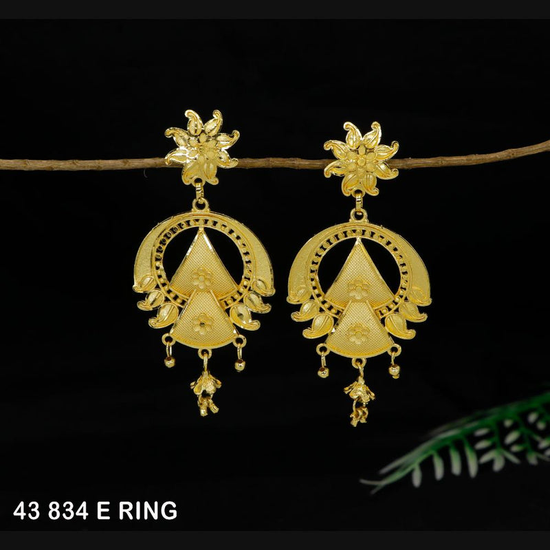 Mahavir Gold Plated Dangler Earrings