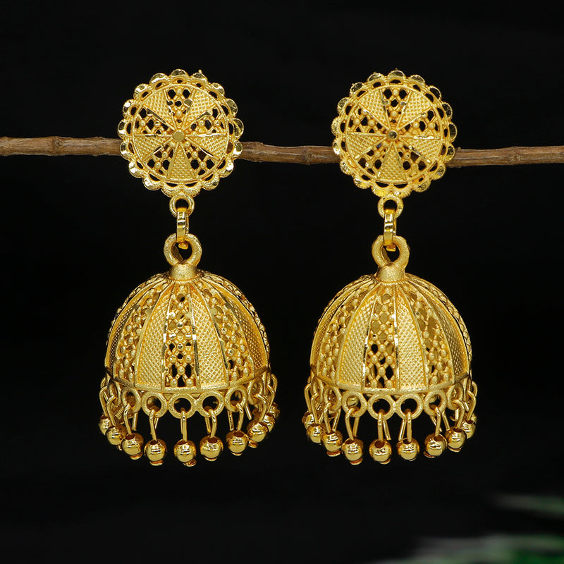 Mahavir  Gold Plated Jhumki Earrings