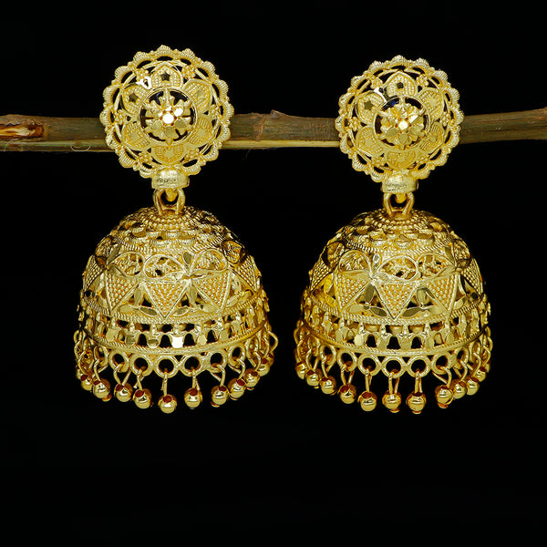 Mahavir  Gold Plated Jhumki Earrings