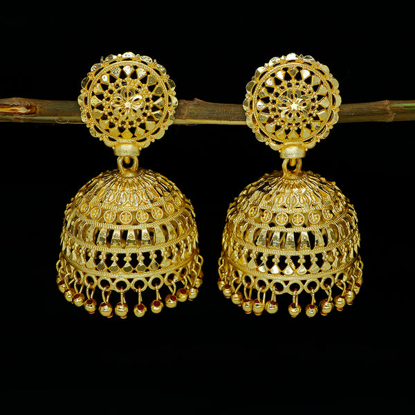 Mahavir  Gold Plated Jhumki Earrings