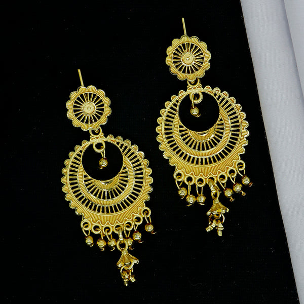 Mahavir Gold Plated Dangler Earrings