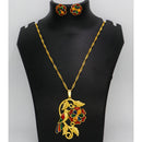 Mahavir Gold Meenakari Chain Pendant Set