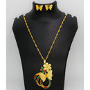 Mahavir Gold Meenakari Chain Pendant Set