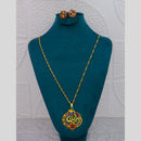 Mahavir Dye Gold Plated Meenakari Designer Chain Pendant Set (Pack of 6)