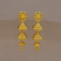 Mahavir DIY Gold Plated Traditional Jhumki Earrings (Pack of 12)