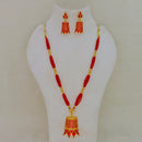 Mahavir Dye Meenakari And Pearl Chain Pendant Set 