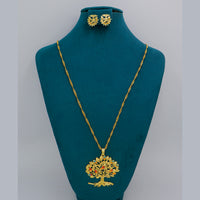 Mahavir Dye Gold Plated Meenakari Designer Chain Pendant Set