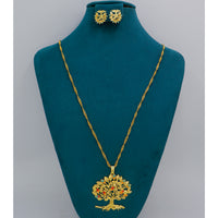 Mahavir Gold Meenakari Chain Pendant Set