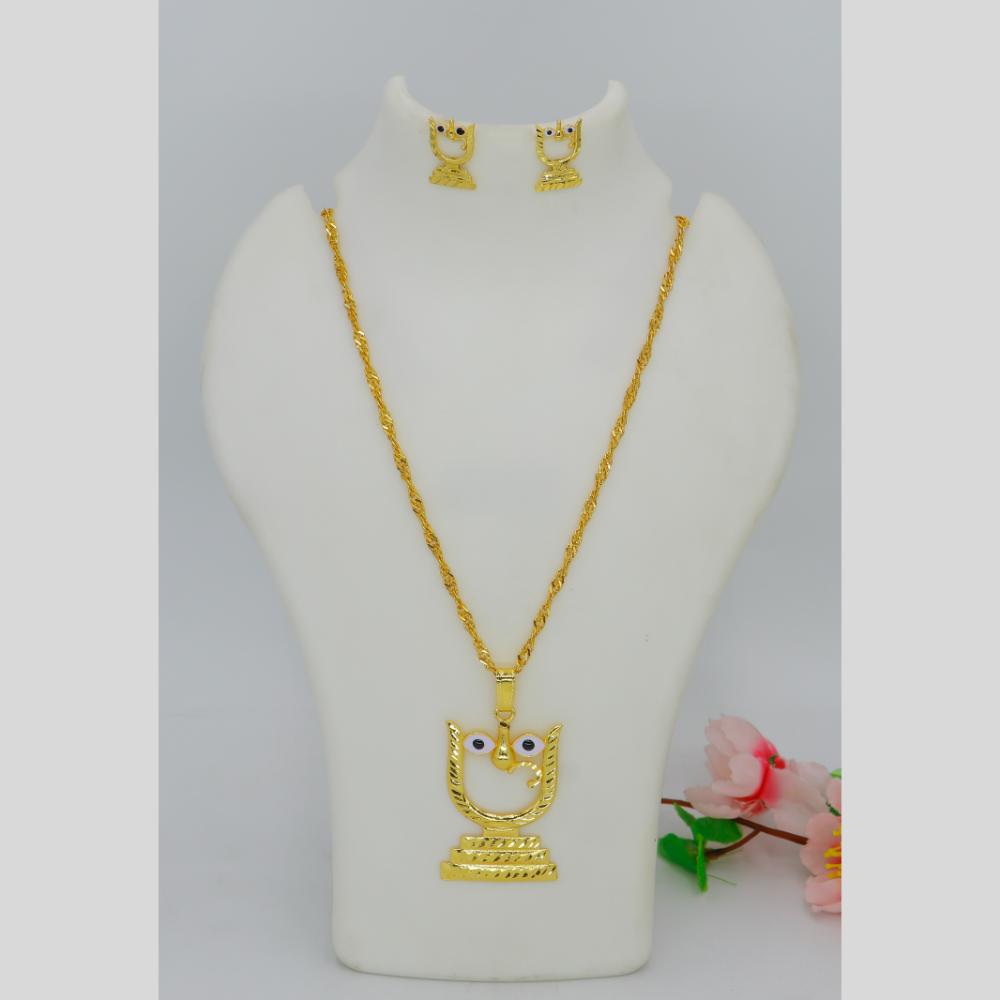 Mahavir Dye Gold Plated Meenakari Designer Chain Pendant Set (Pack of 6)