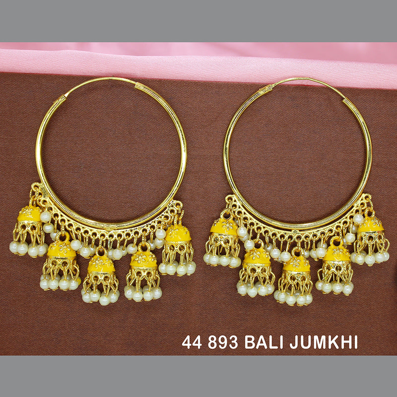 Mahavir Gold Plated Jhumki Earrings