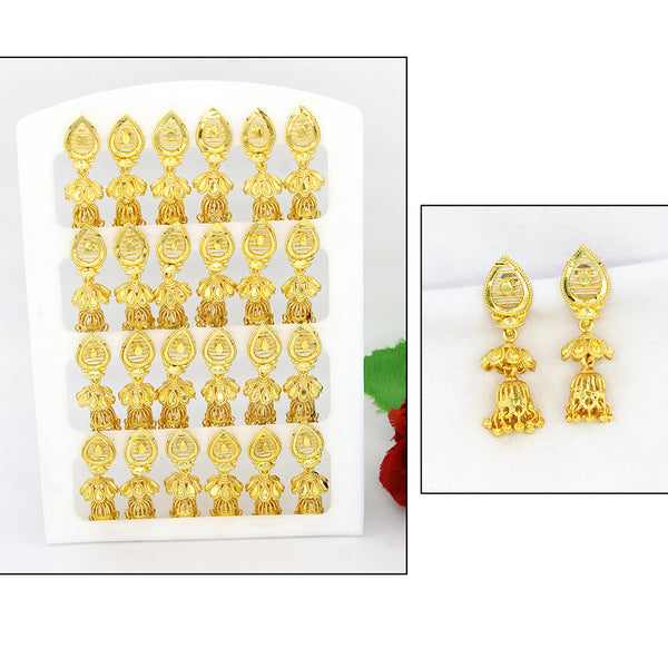 Mahavir DYE Gold Plated Jhumki Earrings