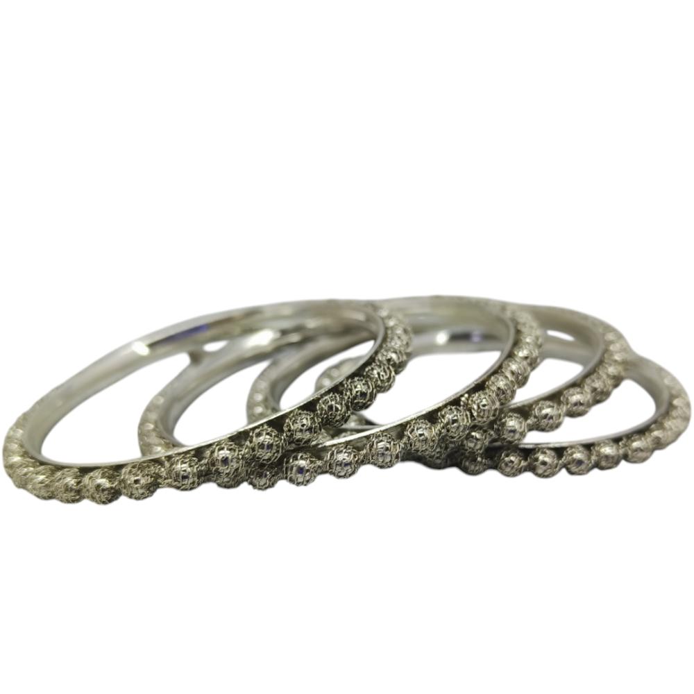 Amity Arts Oxidised Plated Bangles Set (4 Piece Only)