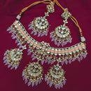 Arham Designer Polki Kundan Necklace Set with Premium Glamorous Finish