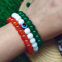 Urthn Tiranga Beads Bracelet Combo (Pack Of 6)