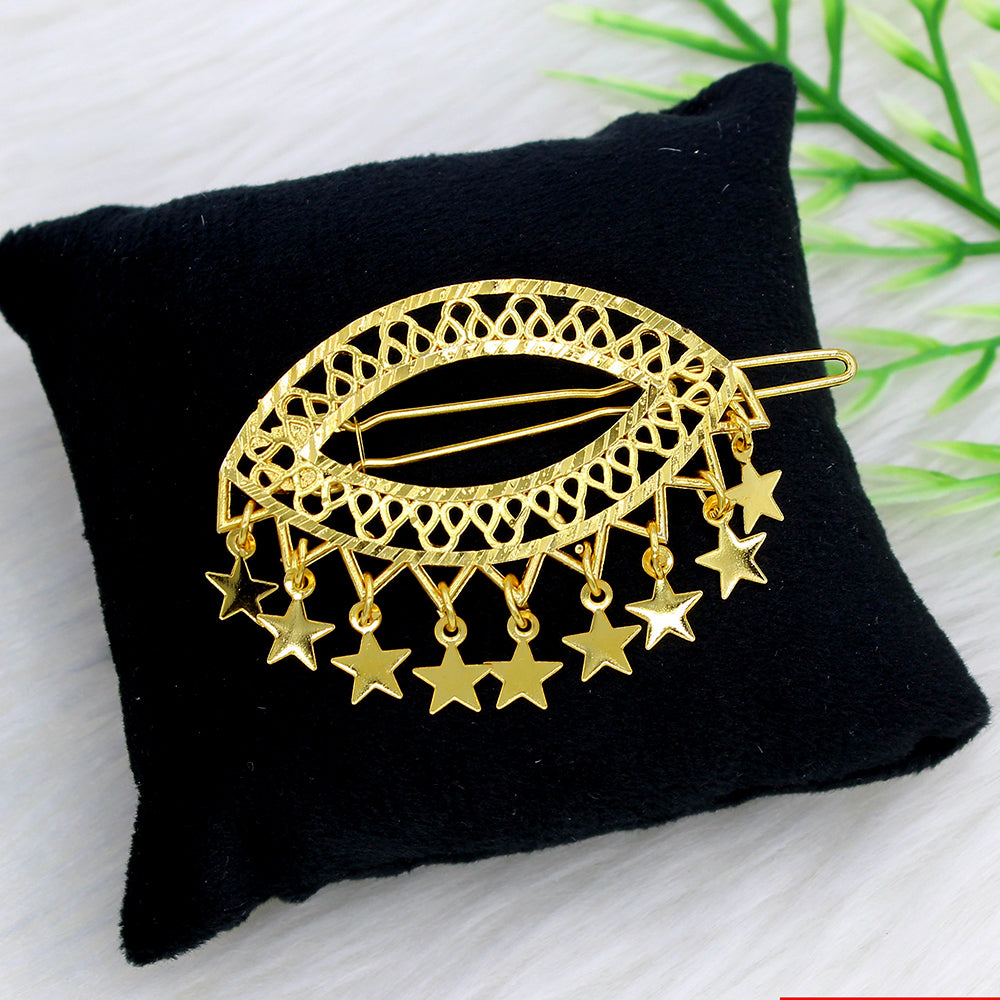 Mahavir Dye Gold Plated Hair Pin