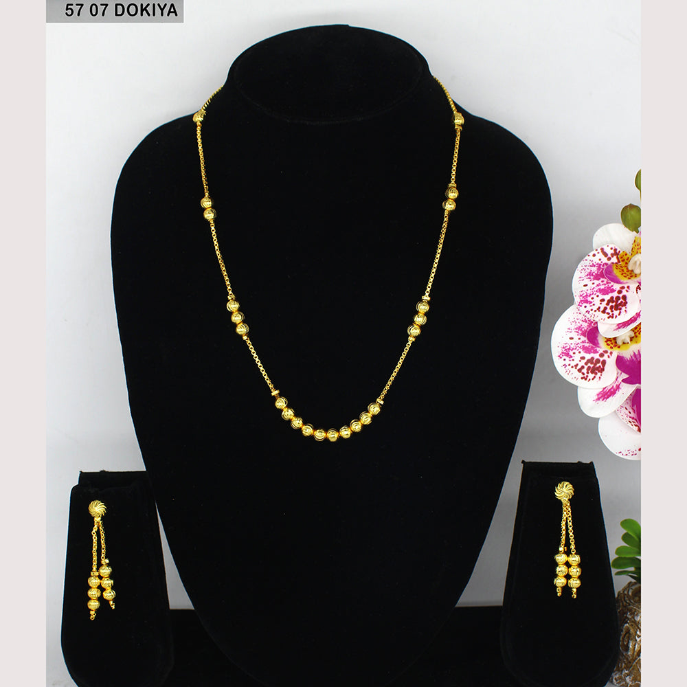 Mahavir Dye Gold Dokiya Necklace Set