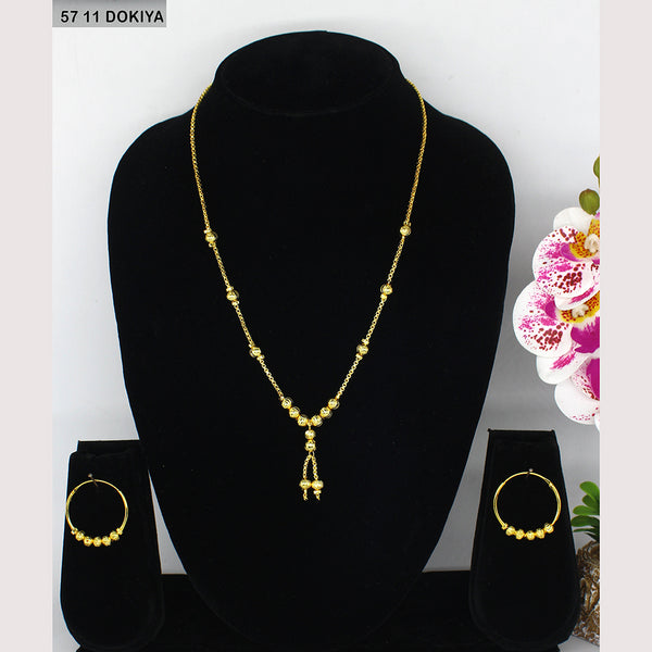 Mahavir Dye Gold Dokiya Necklace Set