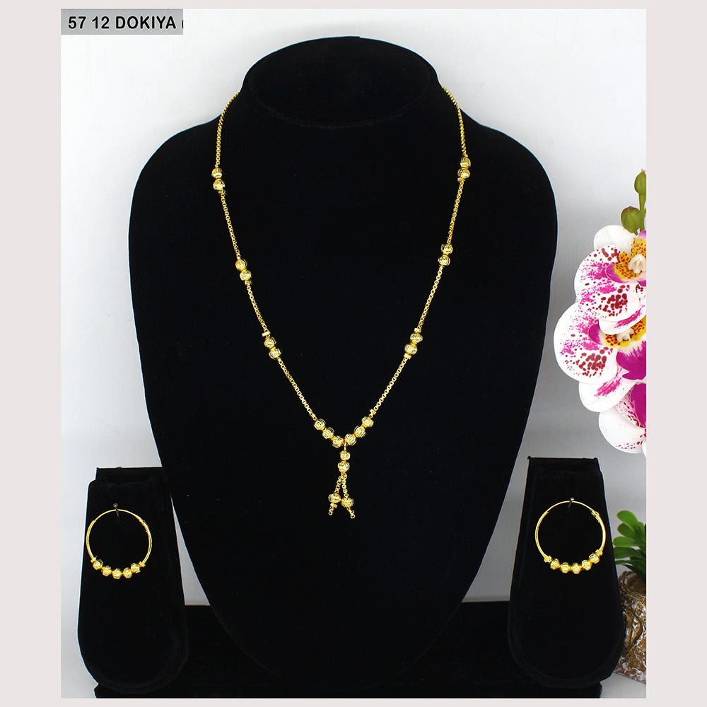 Mahavir Dye Gold Dokiya Necklace Set