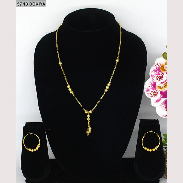 Mahavir Dye Gold Dokiya Necklace Set
