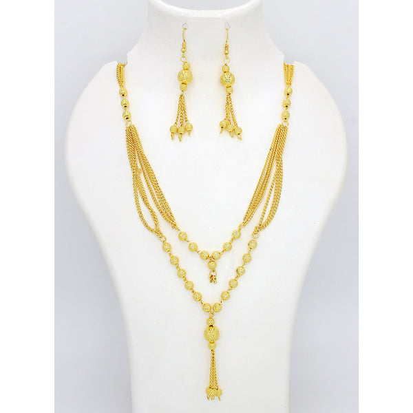 Mahavir Dye Gold Long Necklace Set