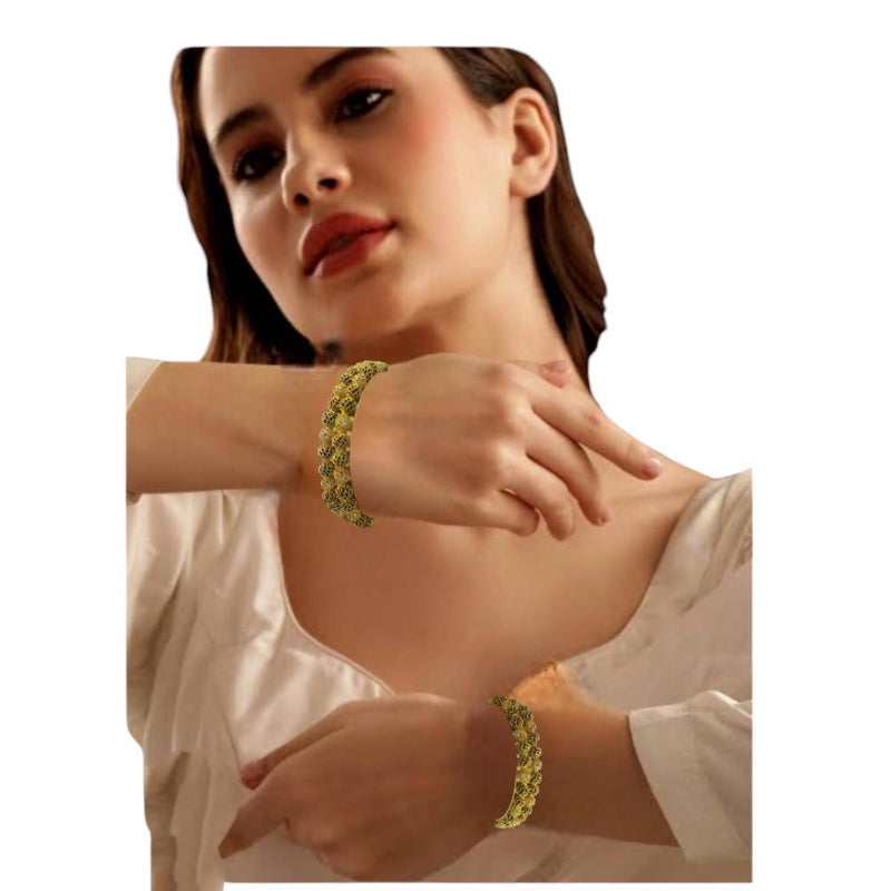 Amity Arts Gold Plated Bangles Set (4 Piece Only)