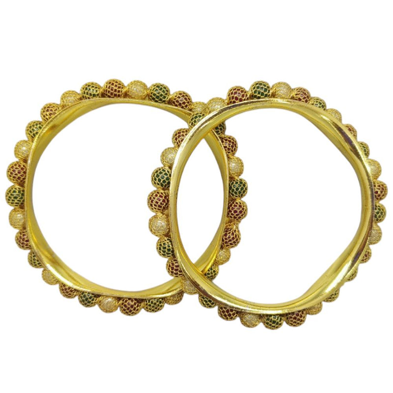 Amity Arts Gold Plated  Bangle  (2 Piece)