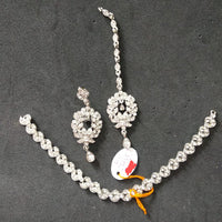 Devnath Art Silver Plated Austrian Stone Necklace Set