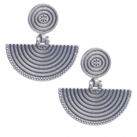 Wearhouse Fashion Oxidised Plated Dangler Earrings