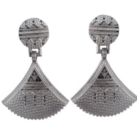 Wearhouse Fashion Oxidised Plated Dangler Earrings