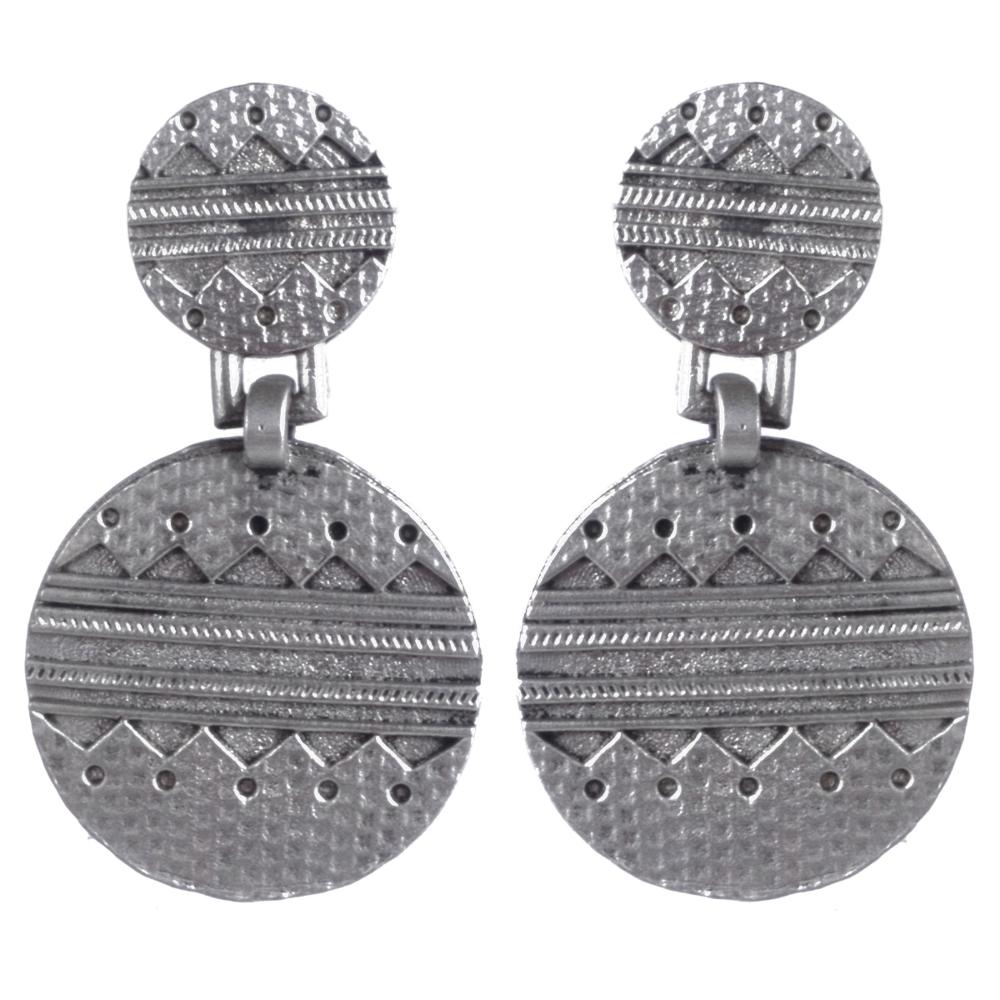 Wearhouse Fashion Oxidised Plated Dangler Earrings