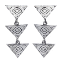 Wearhouse Fashion Oxidised Plated Dangler Earrings