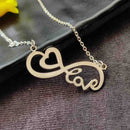 Urthn Infinity Heart Shape Chain Pendant - 113114611RG (Pack Of 6)