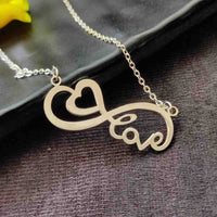 Urthn Infinity Heart Shape Chain Pendant - 113114611RG (Pack Of 6)