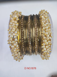 Shree Asha Bangles Gold Plated Austrian Stone Bangles Set