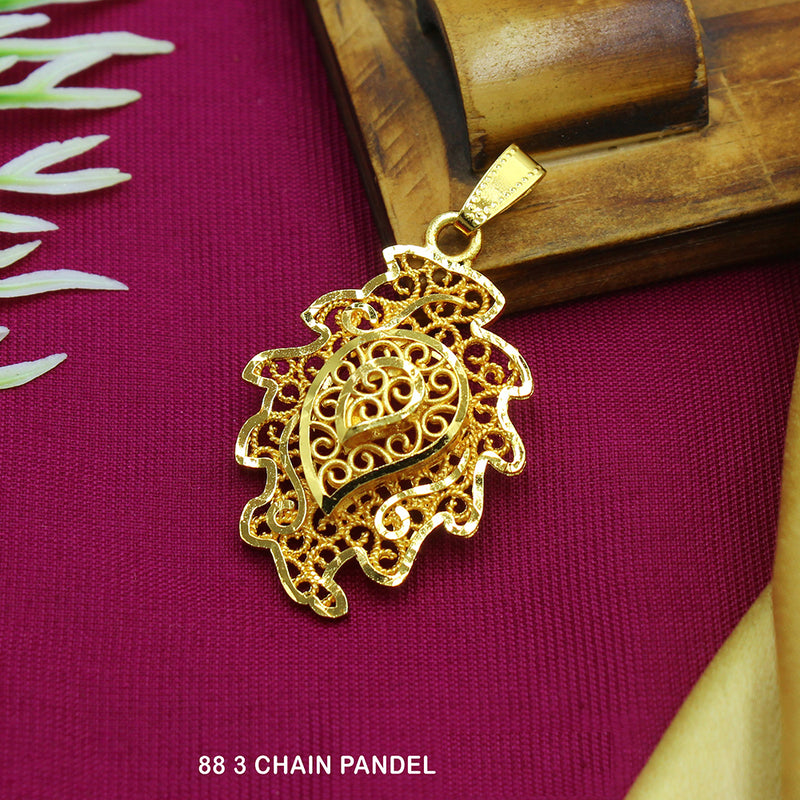 Mahavir Dye Gold Chain Pendant