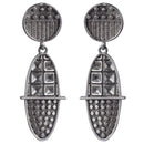 Wearhouse Fashion Oxidised Plated Dangler Earrings