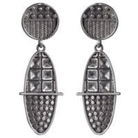 Wearhouse Fashion Oxidised Plated Dangler Earrings