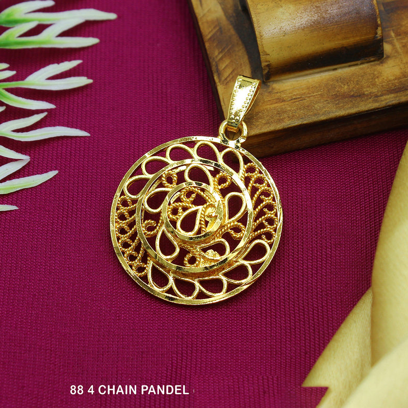 Mahavir Dye Gold Chain Pendant