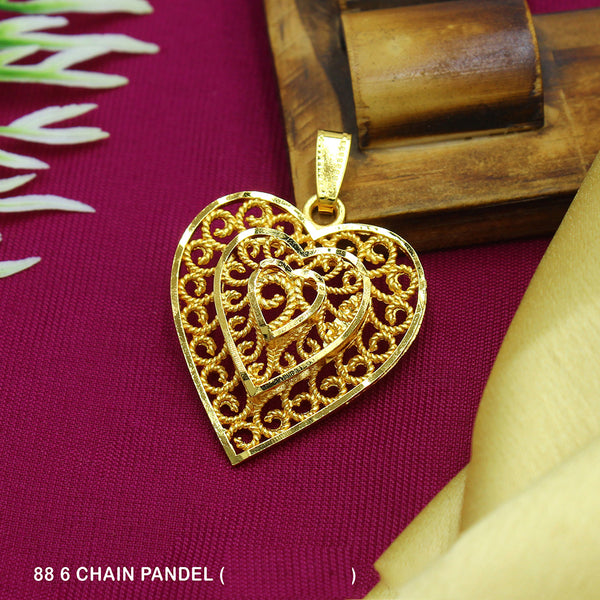 Antique Garnet Charm Necklace, 9ct gold chain - Aurum