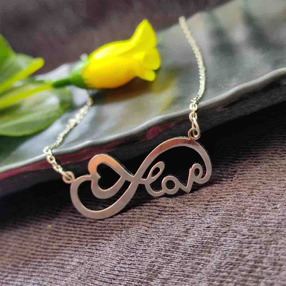 Urthn Infinity Heart Shape Chain Pendant - 113114611RG (Pack Of 6)