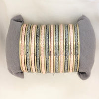 Shree Asha Bangles Premium Multi-Tone Textured Designer Bangles Set (Pack of 12)