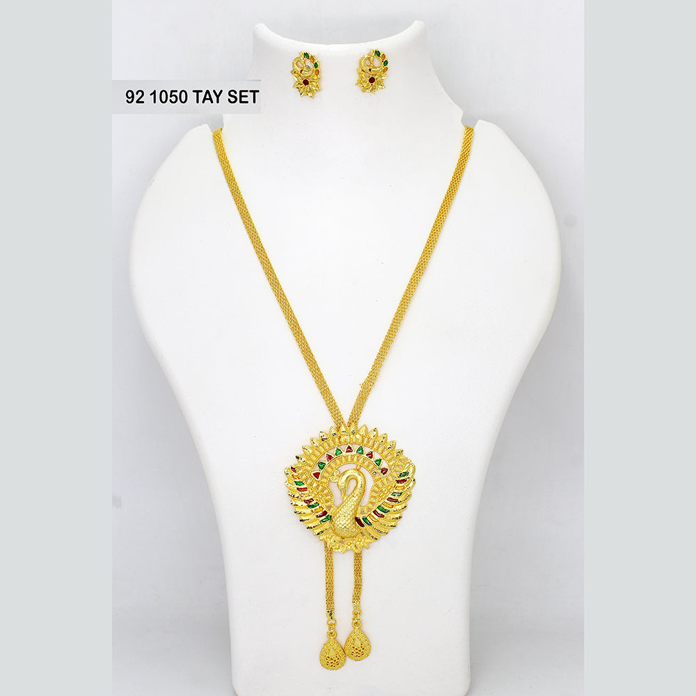 Mahavir Gold Plated Chain Pendent Set