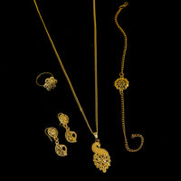 Mahavir Gold Plated Combo Set