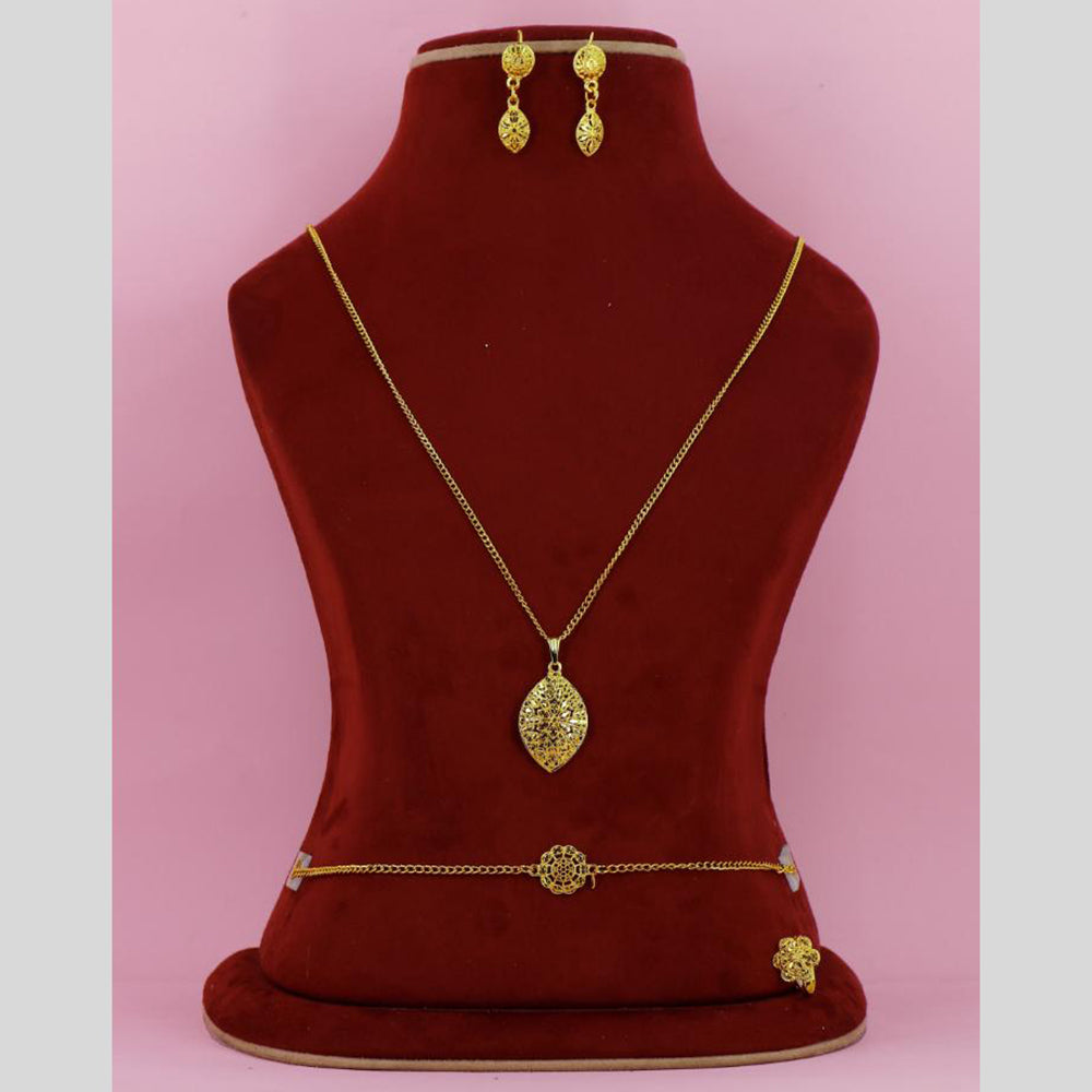 Mahavir Mahavir Dye Exclusive Gold Party Wear Combo Set  (Pack of 6)