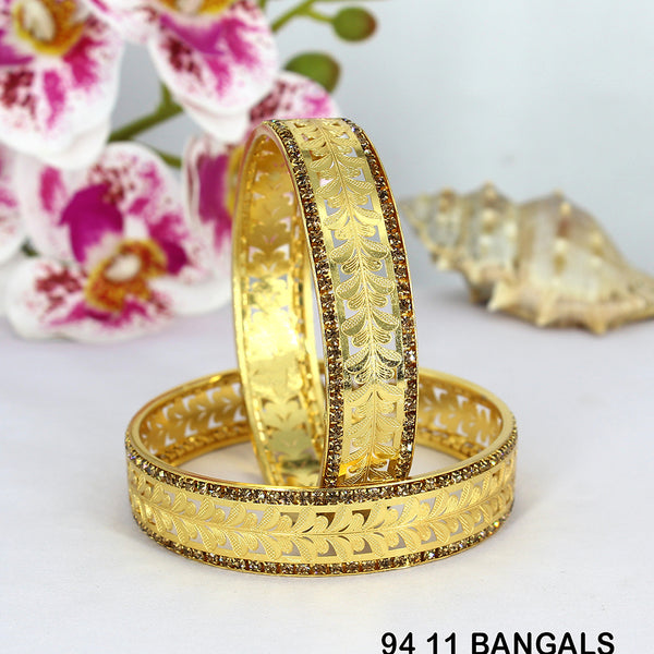 Mahavir Gold Plated Bangles Set
