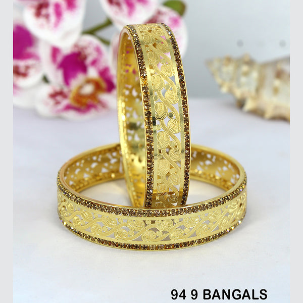 Mahavir Gold Plated Bangles Set