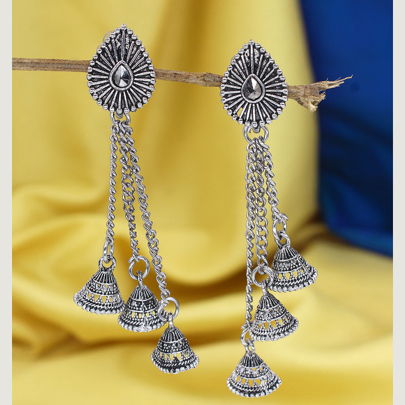 Mahavir Oxidised Plated Dangler Earrings