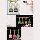 Mahavir Gold Plated Meenakari Jhumki Earrings
